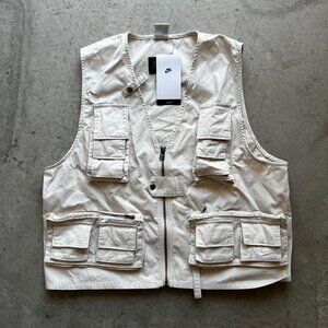 Nike Life Utility Vest/Fishing Vest White FN3214-010 Men's S MSRP $175 Gorpcore